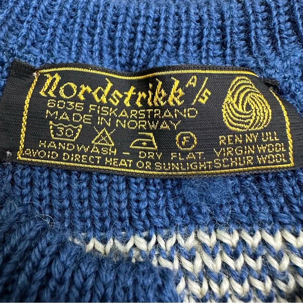 Nordstrikk A/S Vintage Norwegian Wool Snowflake Cardigan Sweater - Picture 10 of 11